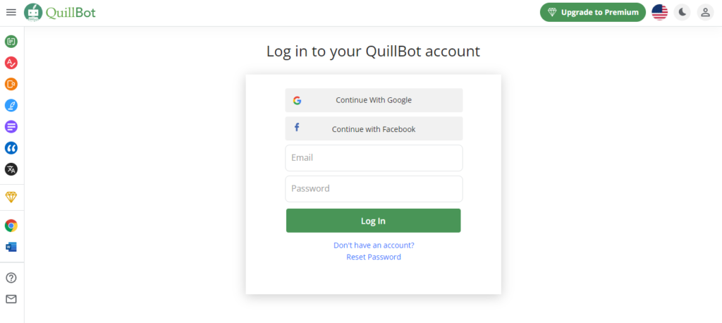 quillbot login process