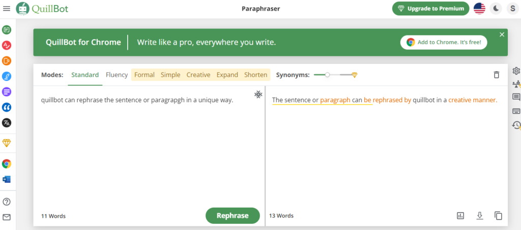 quillbot rephrase tool